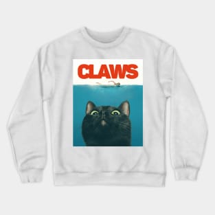 Claws Cat - Jaws Parody T Crewneck Sweatshirt